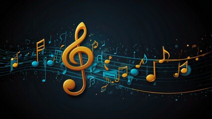 music notes background