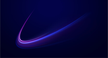 Acceleration speed motion on night road. Magic moving fast speed lines. Blurred car light motion effect, city road background with long exposure night lights. Png,  ray, abstract, energy, pack, effect