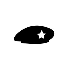 beret hat silhouette icon