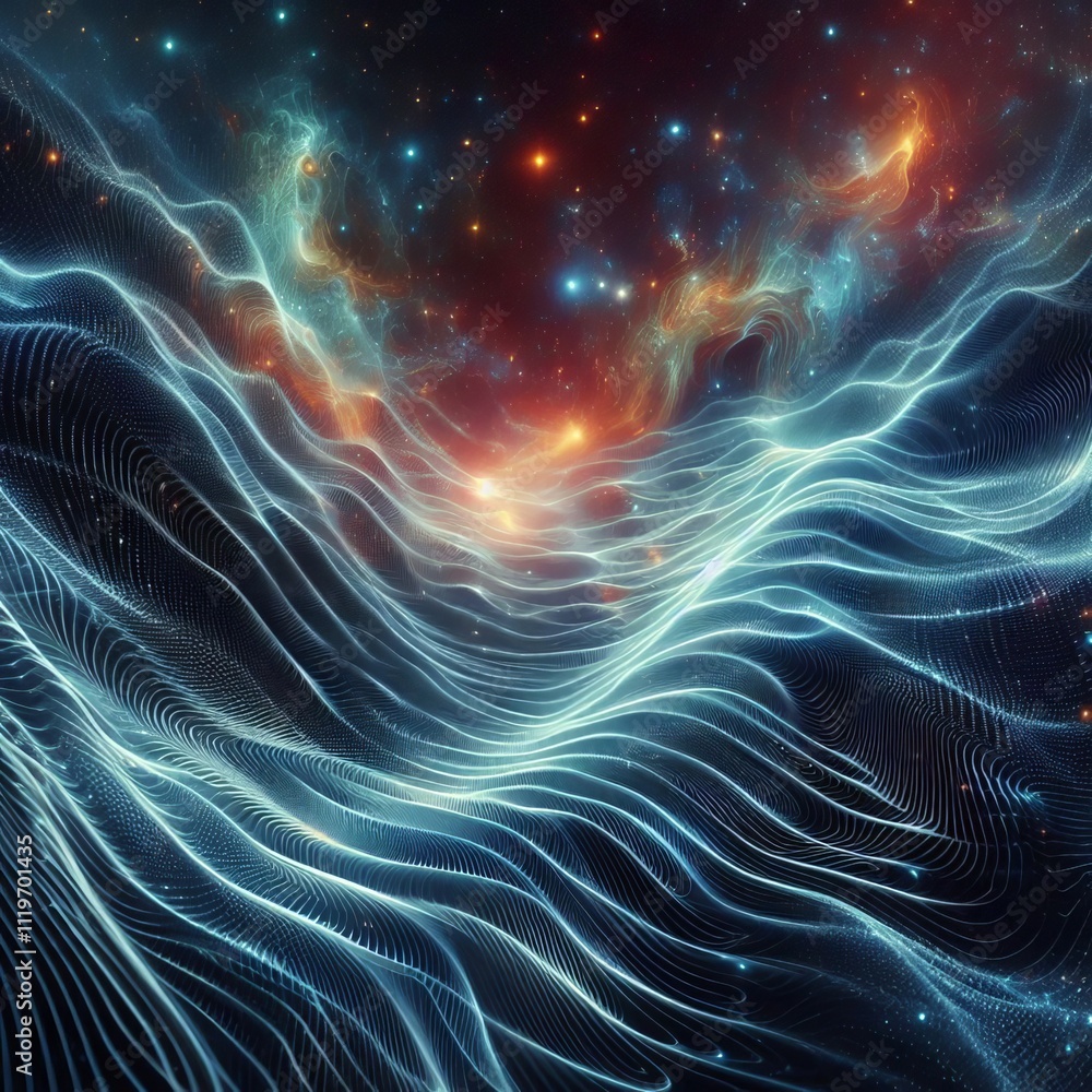 Poster interstellar wave a texture with wave like patterns representing
