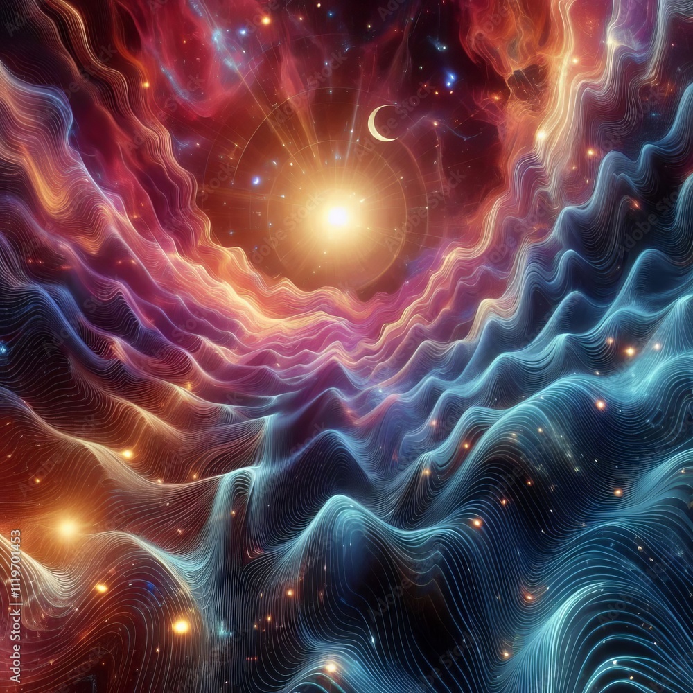 Poster interstellar wave a texture with wave like patterns representing