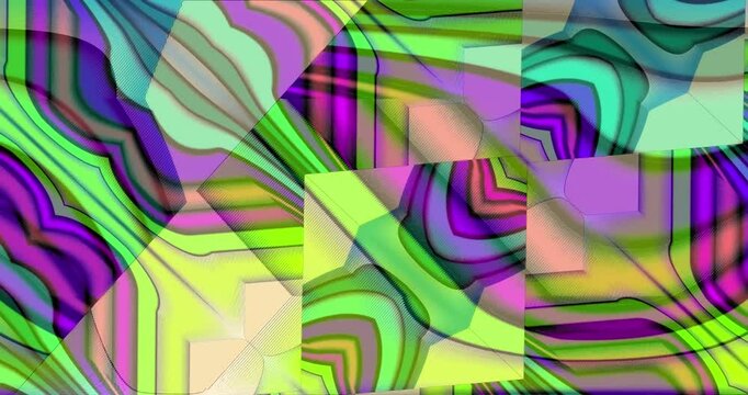 Colorful animated background and club video. Meditation video. Seamless loop. Loop