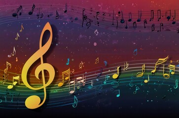 music background with notes