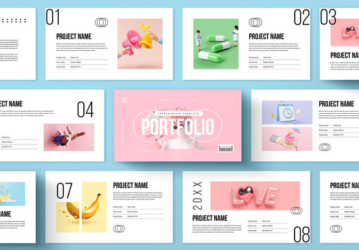 Modern Portfolio Presentation Design Template Layout