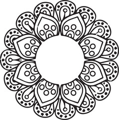 Beautiful flower art and mandala vector design
