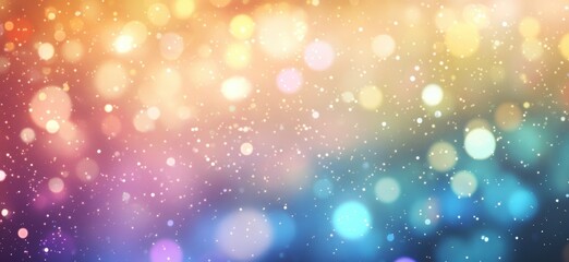 Obraz premium 色とりどりの光の点が輝く幻想的な背景が広がる夜の景色