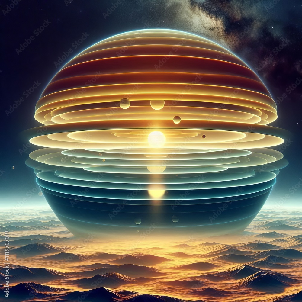 Poster layers of gases surrounding a distant planet detectable via spec