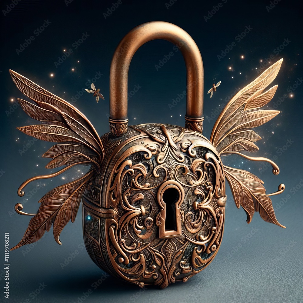 Poster livinglock a lock that can open and close by itself