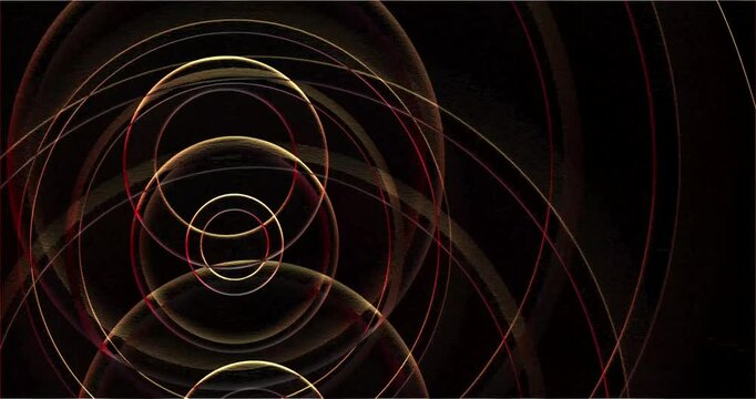 Multicolor colorful abstract background. Circles moving in 3D. Animated background and club video. Meditation video. Seamless loop. Loop