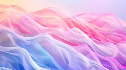 Obraz premium Abstract background featuring soft pastel waves and gradient colors, AI generated image