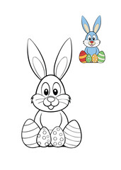 easter, page, spring, outline, chick, book, cute, kawaii, children, bunny, poster, searching, design, set, vector, flower, baby, frame, illustration, white, garden, line, black, animals, celebration, 