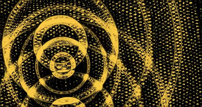 Animated background and club video in neutral tones. 3D circles. Meditation. Looping.