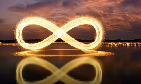 The beauty of abstract flowing infinity symbol
