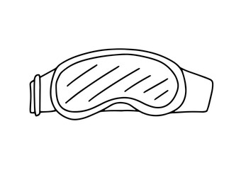 Hand drawn ski glasses vector