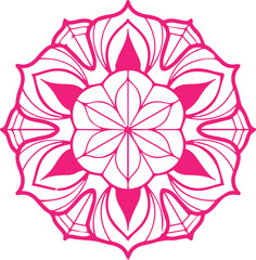 Beautiful flower art and mandala vector design