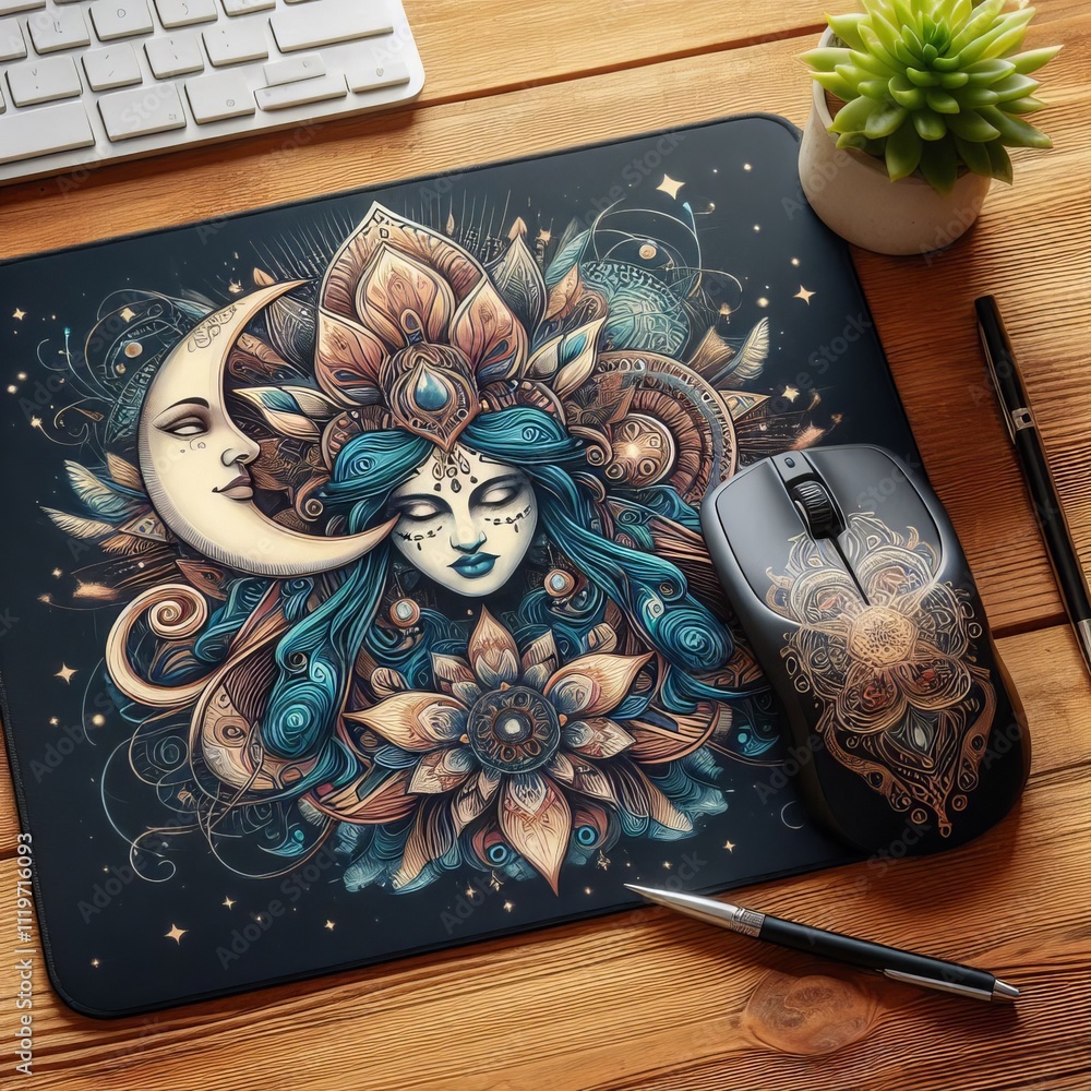 Poster mouse pads custom illustrated mouse pads that complement office