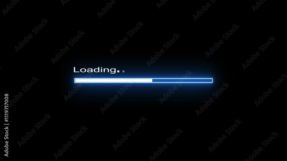 Poster loading bar spinning load wheel.abstract beautiful loading icon , processing ,downloading , glowing 