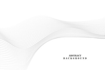 Abstract vector modern background with grey wavy lines and particles. EPS10	