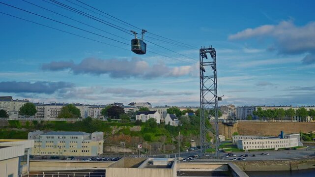 Brest on a sunny day in France. Brest is a city in western France, prefecture of the Finistere department