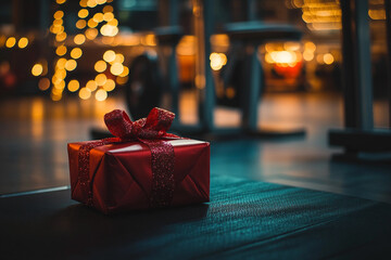 Generative AI Image of Christmas festive event occasion birthday Gifts Wrapped Ribbon for Festive Celebration