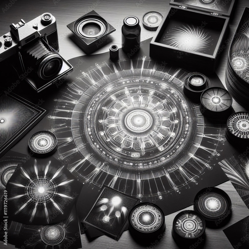 Poster photogram creating images without a camera using light sensitive