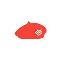 red beret hat vector