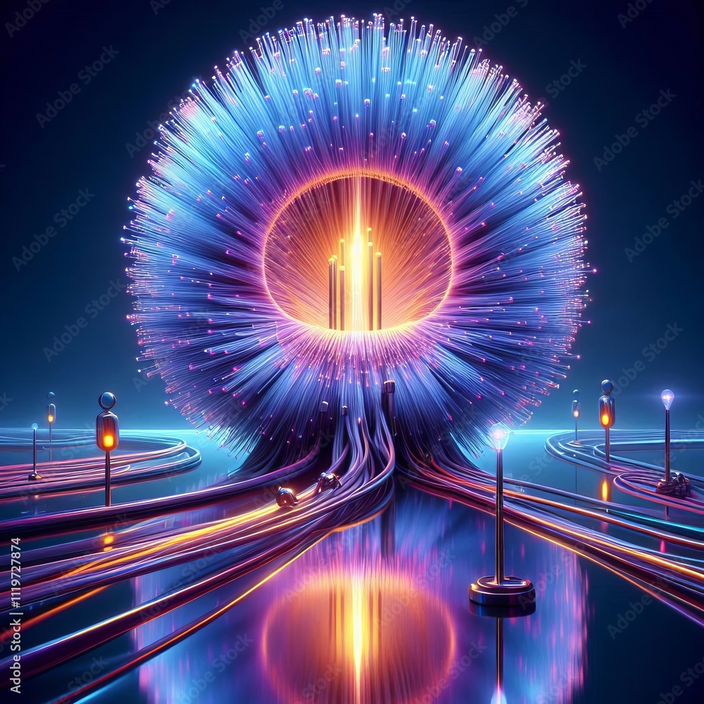 Aufkleber photon total internal reflection trapped within a medium like fi