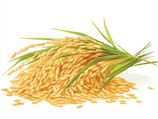 Harvest Bundle Vector Illustration of Rice