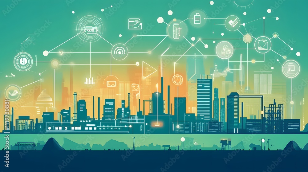 Poster the use of sensors and iot technology to gather real-time data during production, allowing for smart