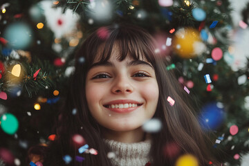 Christmas celebration at school generative AI image