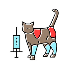 bowtie cat breeding color icon vector. bowtie cat breeding sign. isolated symbol illustration