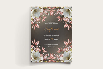 BRIDAL SHOWER FLORAL INVITATION TEMPLATE