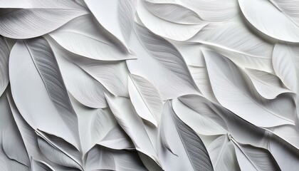 Obraz premium Texture leaves closeup background plant abstract autumn white foliage nature fall