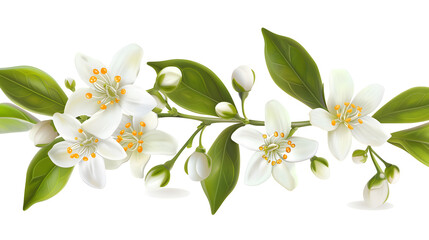 Obraz premium Neroli blossom on white background