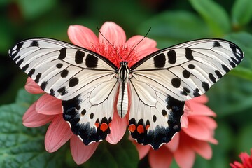 Fototapeta premium A Close-Up of a Butterfly Resting on a Flower