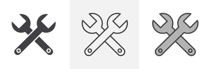 Repair tools icon collection in black and colored style.