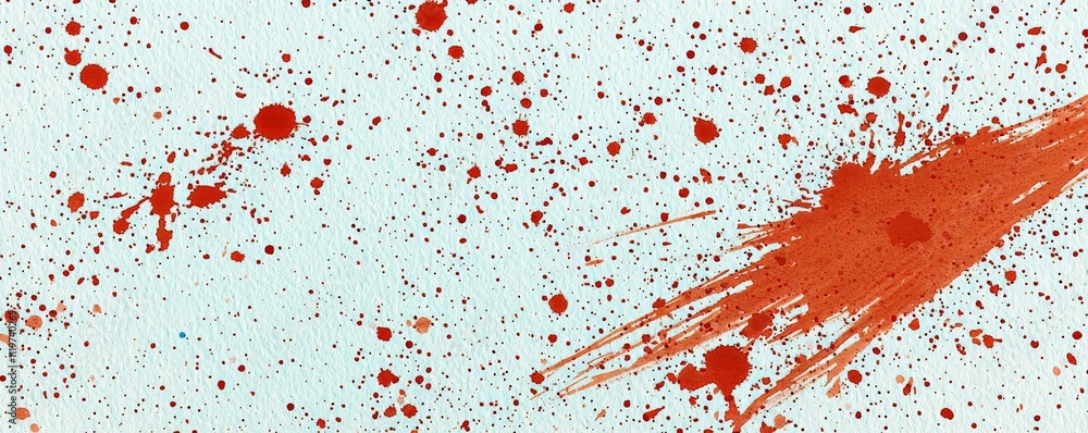 Aufkleber dynamic red paint splatter on light background for artistic and creative design projects