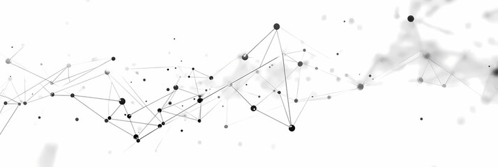 Abstract Network Connections on White Background