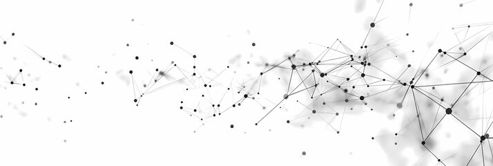 Abstract network graphic design showcasing interconnected data points.