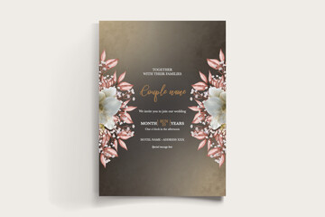 BRIDAL SHOWER FLORAL INVITATION TEMPLATE