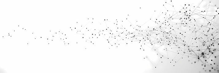 Obraz premium Abstract Black Particles Exploding Against White Background