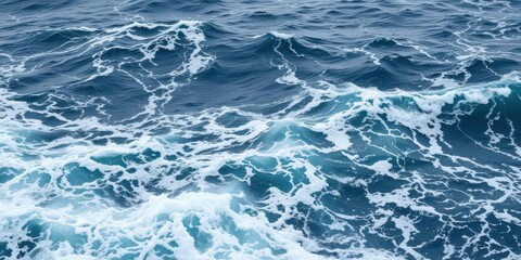 Fototapeta premium Swirling and turbulent waters in the Mediterranean Sea during a dangerous storm, disaster, risk