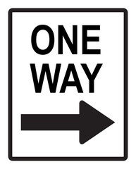 One way warning signage vector illustration art work