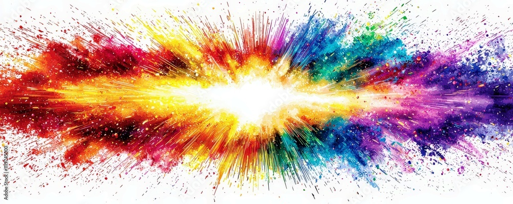 Poster vibrant explosion of colorful splashes creating a dazzling abstract background for artistic designs 