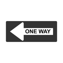 
One way warning signage vector illustration art work