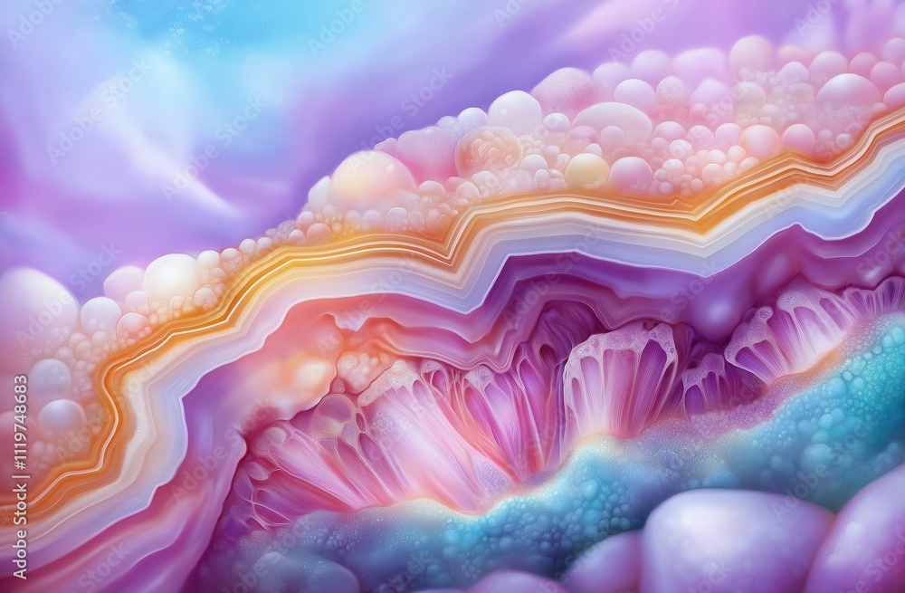 Aufkleber abstract art exploration of colorful geode patterns creative studio digital illustration bright envi