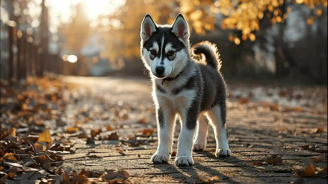 close up husky dog. Selective focus