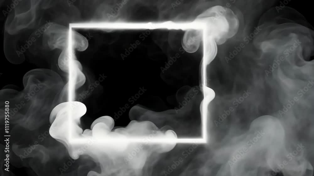 Poster dynamic smoke overlay with layered effect for creative design projects