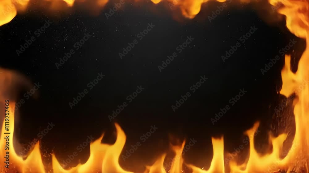 Poster intense flames erupting in a dynamic and energetic fire background for design use