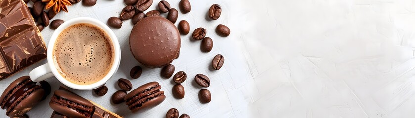 Savoring coffee and chocolate treats cozy kitchen food photography